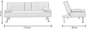 Wellgarden Modern 3 Seater Sofa Bed